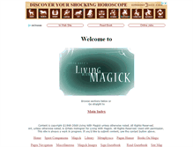 Tablet Screenshot of livingwithmagick.com